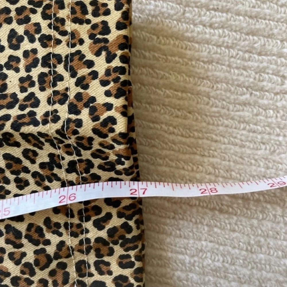 BOSSE Leopard Print Skinny Stretch Tan And Black Pants size 4